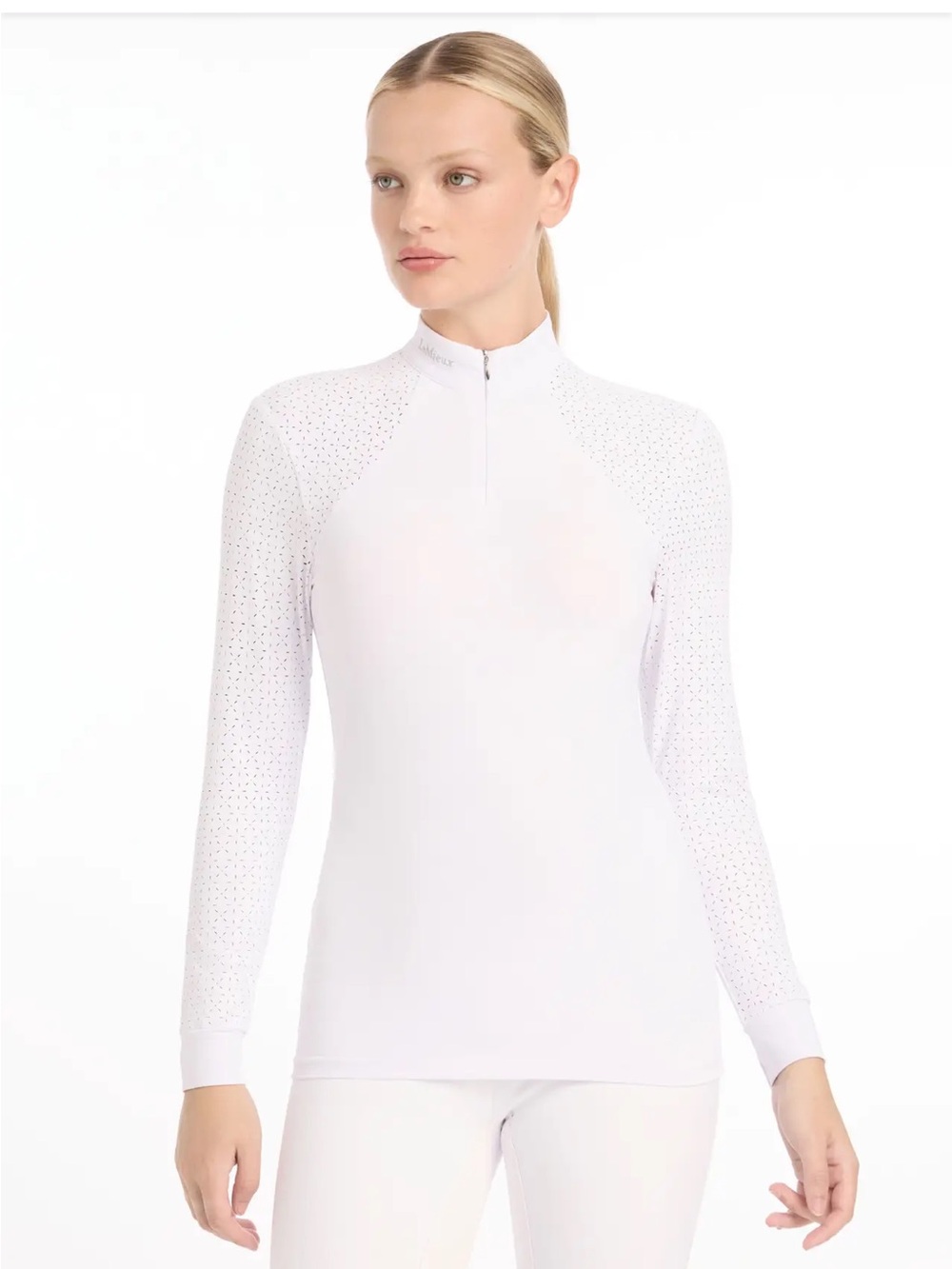 LaMieux Olivia Long Sleeve Show Shirt White UK 12 | US 8